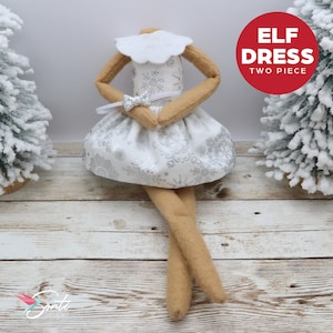 Christmas Elf Dress Skirt, Silver Snowflake, Elf Doll Outfit, Elf Clothes, Elf Ideas, Antics, Elf Accessories, Elf Activities, Elf Prop 2023