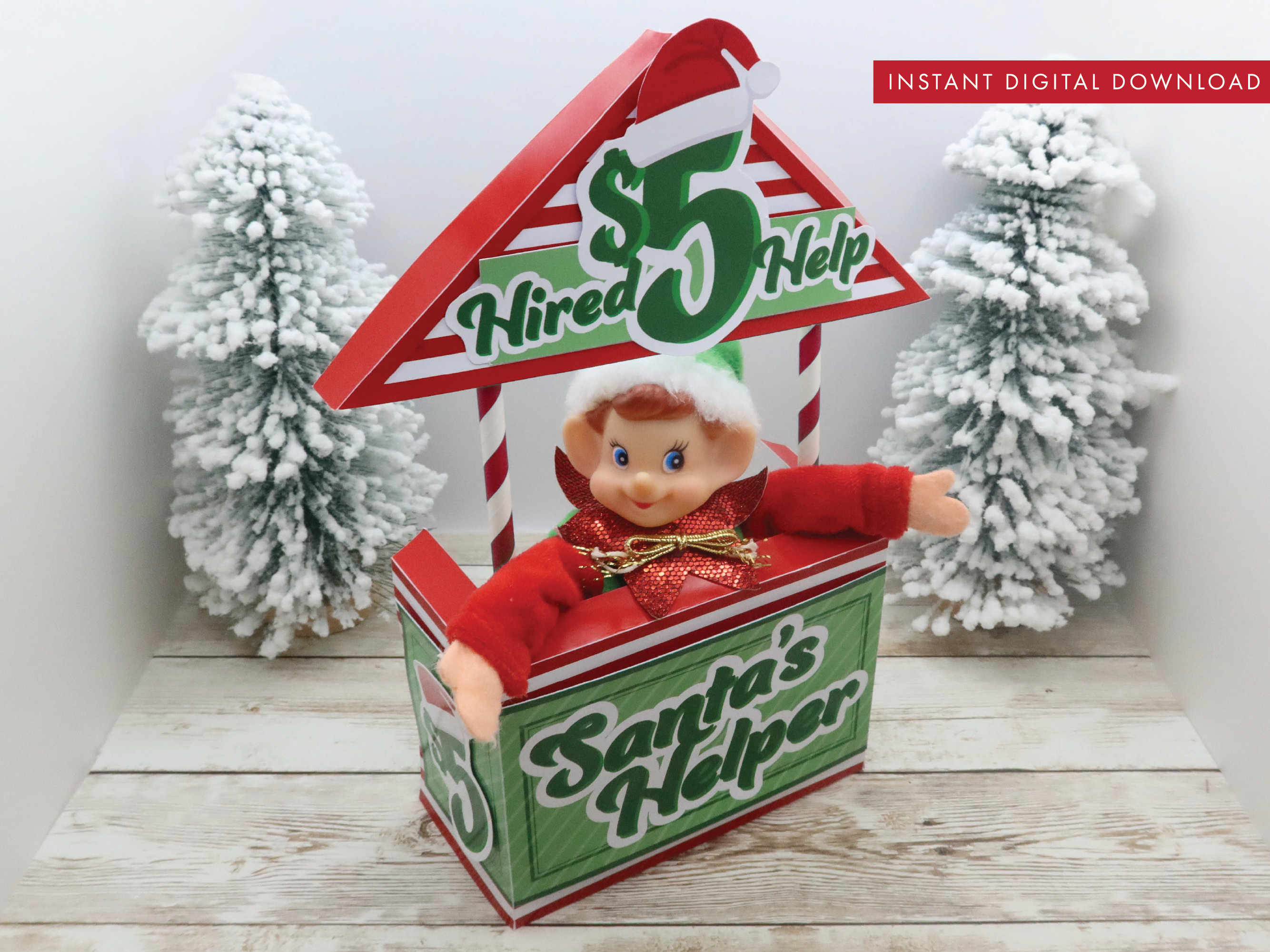 Elf Tech Support Sign Christmas Elf Printable Booth Hired Help Elf Ideas Elf - Etsy