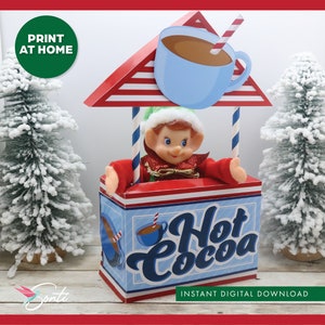 Kiosque Imprimable Elfes De Noël Avec Cacao Chaud, Idées Lutins, Accessoires Lutins, Activités Lutins, Accessoires De Lutins, Antiquités De Lutins, Mamans Occupées, Elfe 2023