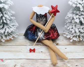Christmas Elf 4th of July Dress, Elf Independence Day, Elf Bow, Elf Accessories, Elf Outfit Clothes, Elf Ideas, Elf Activities, Elf Props
