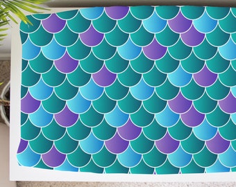 Mermaid Scales Baby Changing Pad Cover