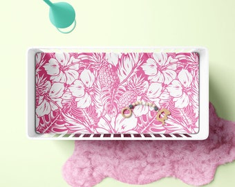 Hibiscus Pineapple Pink Baby Crib Sheet