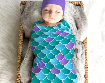Mermaid Scales Swaddle Blanket