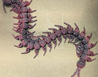 Articulated Centipede Fidget Toy for ADHD – Creepy Desk Stress Relief Gothic Decor