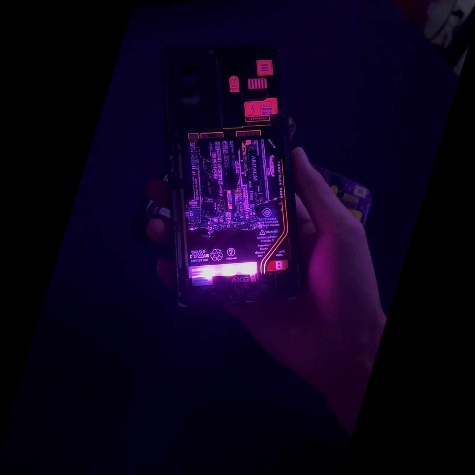 Cyberpunk Glow Phone Case Iphone15 14 13 12 11 Pro Max Phone Etsy Canada