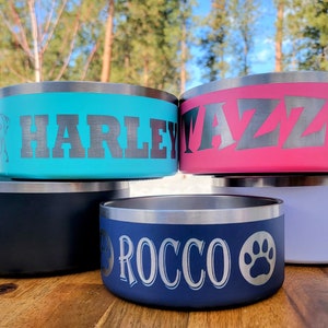 Personalized Laser Engraved Stainless Steel Dog Bowls