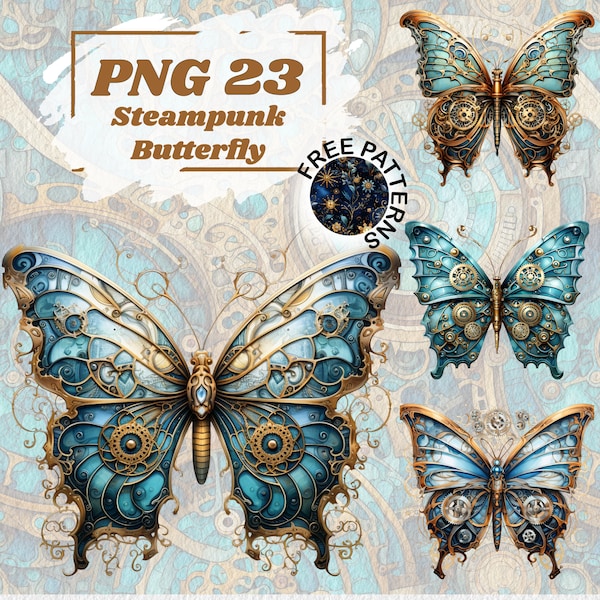 Steampunk papillon Clipart Clipart, steampunk clipart PNG, papillon PNG, Scrapbook, Junk Journal, Paper Crafts Scrapbooking 1009