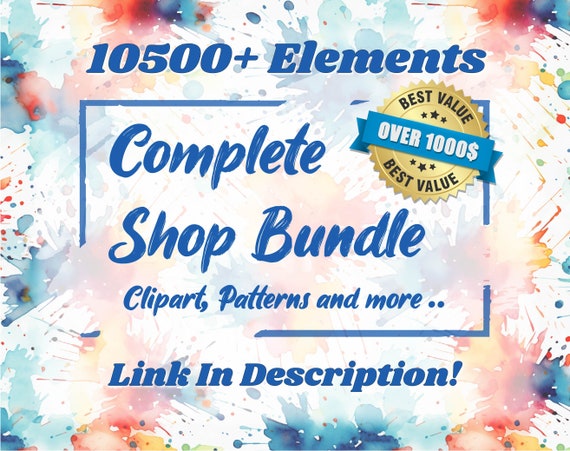 1000 Watercolor Clipart Collection Lifetime Bundle Deal