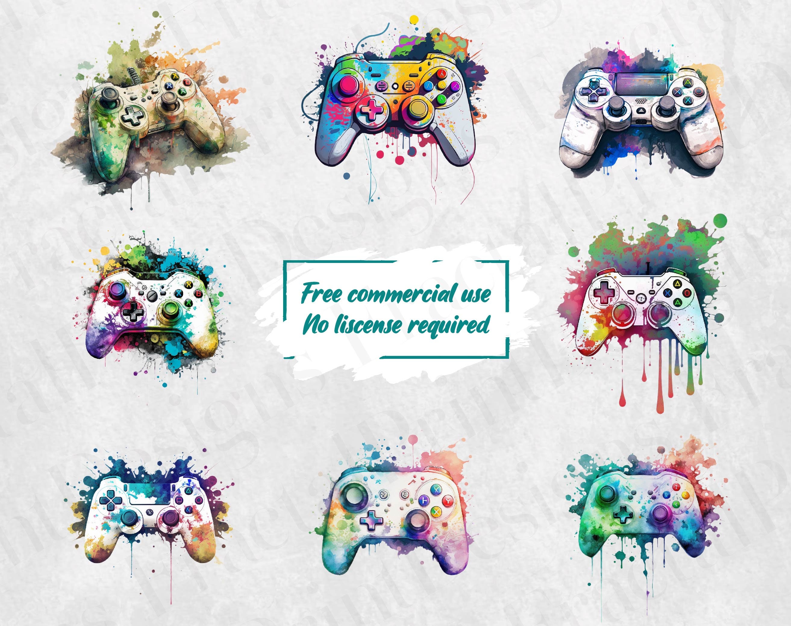 Game Controller Clipart Gamer PNG Bundle Gaming Bundle Game Controller ...