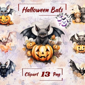 Watercolor Bat PNG Cute Halloween Bat Clipart Bat PNG Spooky Collage Images Free Commercial Use Scrapbooking Junk journal Cute Bats 472