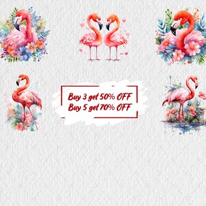 Watercolor Cute Flamingo Baby Flamingo Clipart Flamingo Head Clipart ...