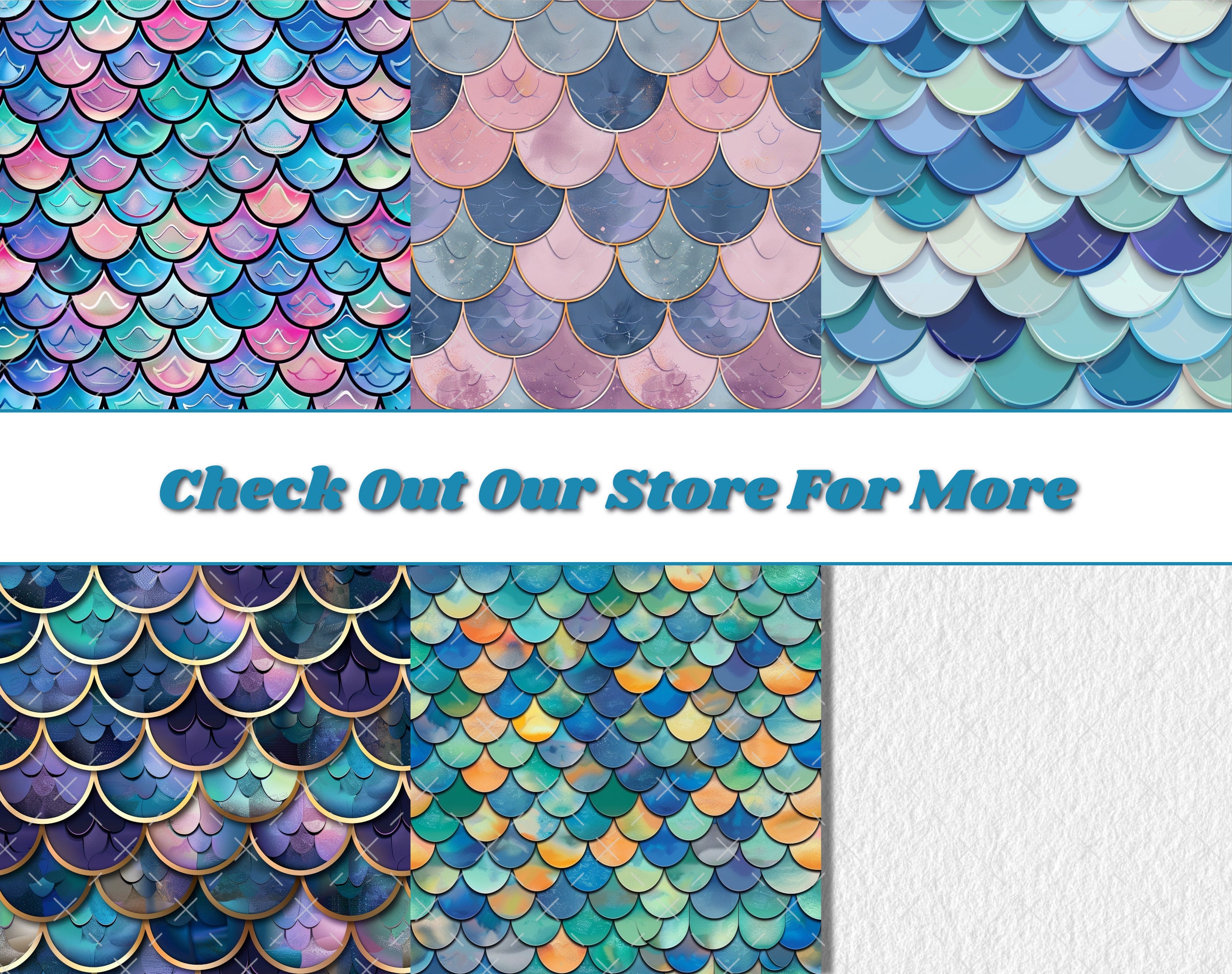 Scale Ideas Pattern Mermaid Scales Seamless Pattern - Magical Scale Designs, Mermaid Art ...