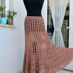 Handmade Crochet Maxi Skirt – Boho Lace Summer Wear