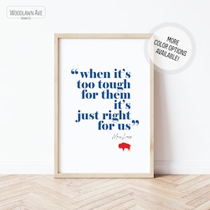 Buffalo Bills Poster: Too Tough For Them, Marv Levy