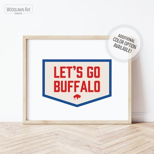 Let&#39;s Go Buffalo Pennant Flag Poster, Buffalo Bills, Pennant Flag, Let&#39;s Go Buffalo, Buffalo NY Decor, 716, Buffalo Poster, Josh Allen