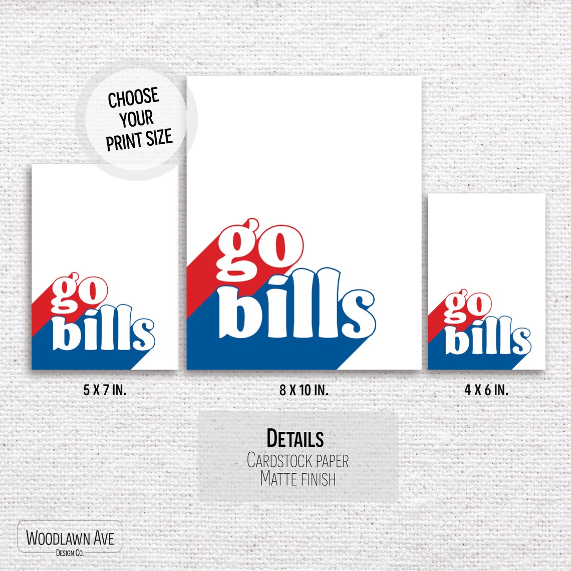 Go Bills Shadow Poster, Buffalo Bills Wall Art, Buffalo Bills Poster ...