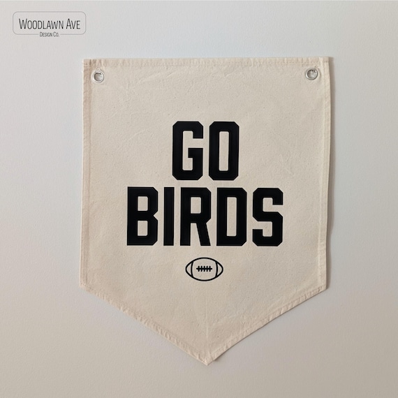 Philadelphia Eagles Canvas Banner: Go Birds, Pennant