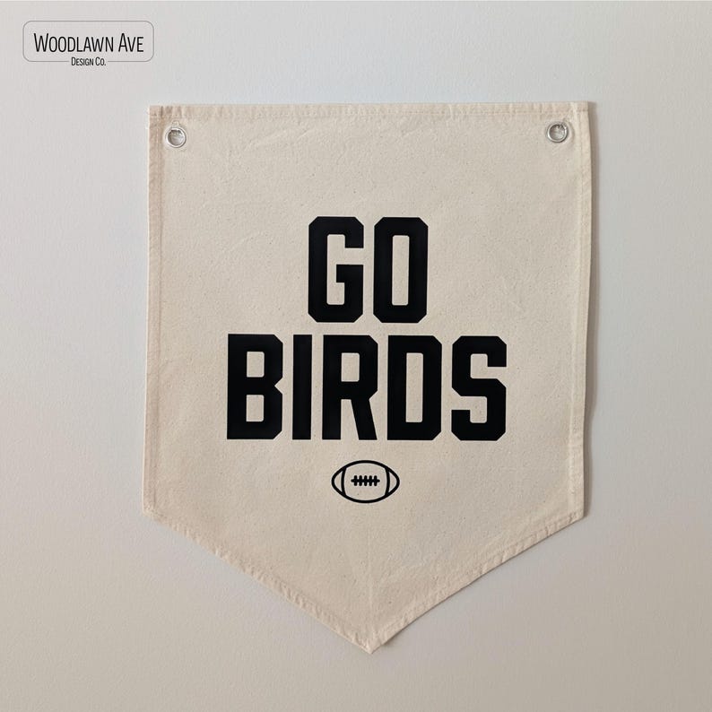 Philadelphia Eagles Canvas Banner: Go Birds, Pennant 画像 1