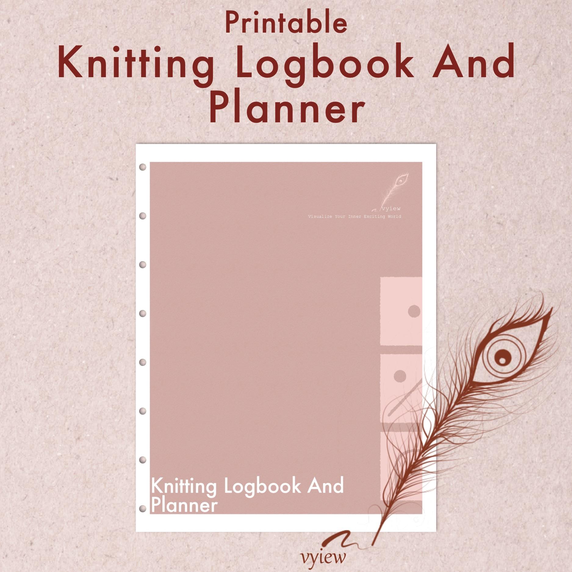 The Printable Knitting Logbook and Planner|printable Knitting Journal | Knitting Project Planner ...