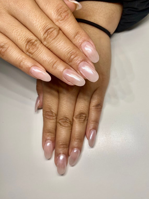 Natural French / American Gel Manicure | American manicure nails, French  manicure gel nails, Gel manicure nails