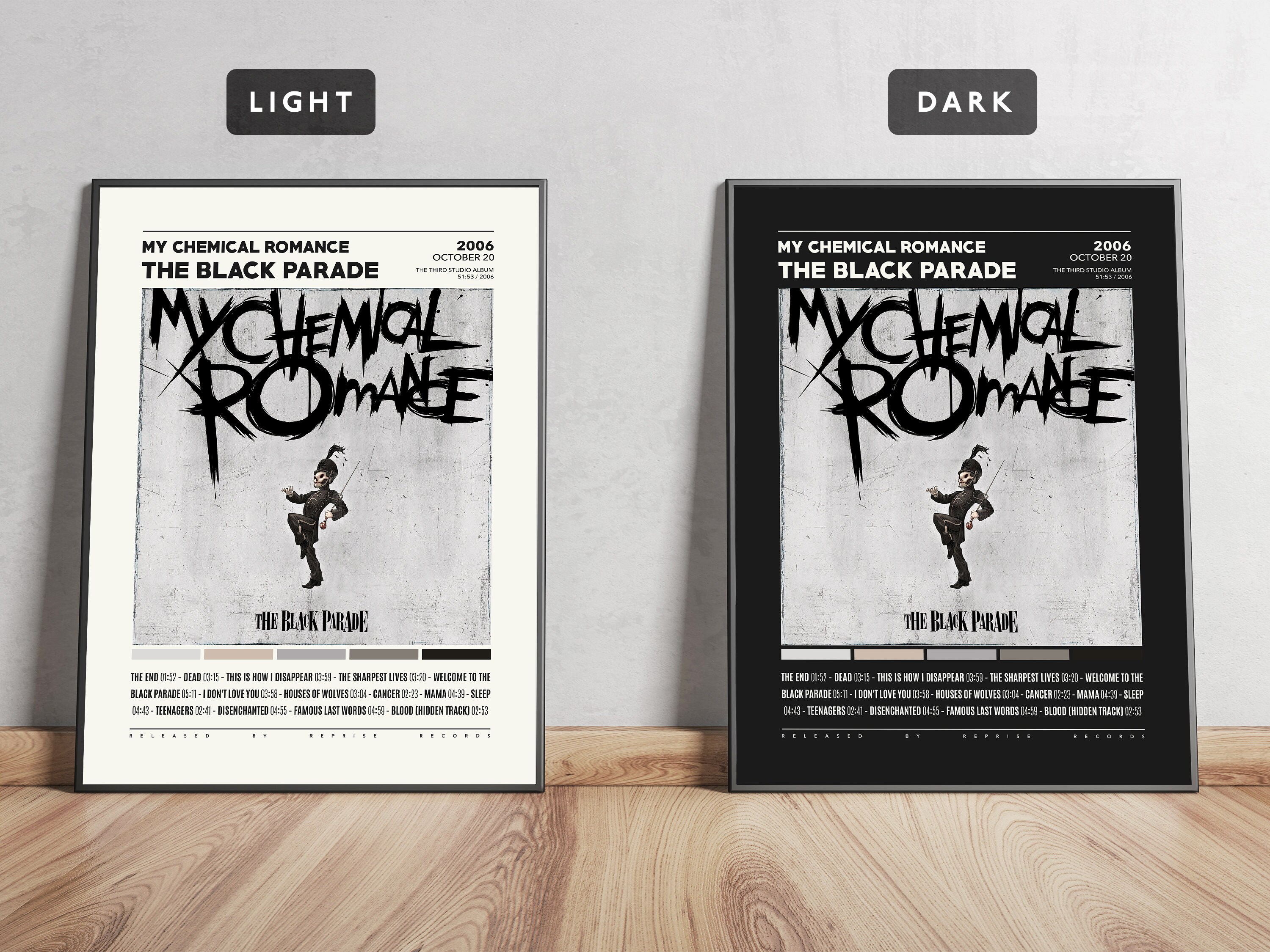 My Chemical Romance Posters / The Black Parade Poster, Tracklist Album