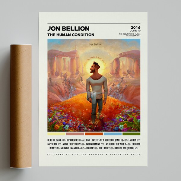 Jon Bellion Posters, The Human Condition Poster Album Cover Poster, Print Wall Art, Custom Poster, Home Decor, Jon Bellion, The Definition