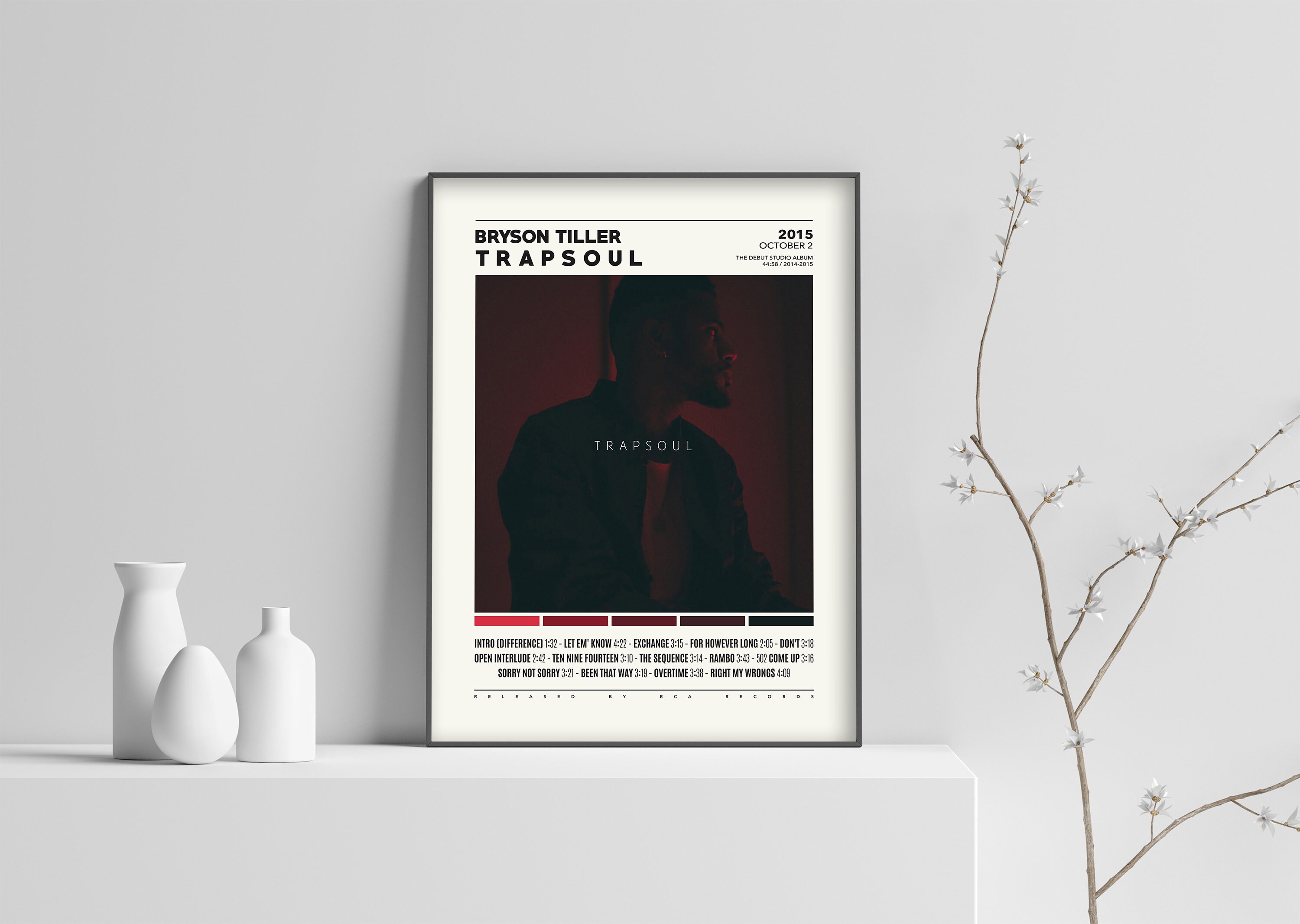 Bryson Tiller Posters / Trapsoul Poster Tracklist Album Cover Etsy