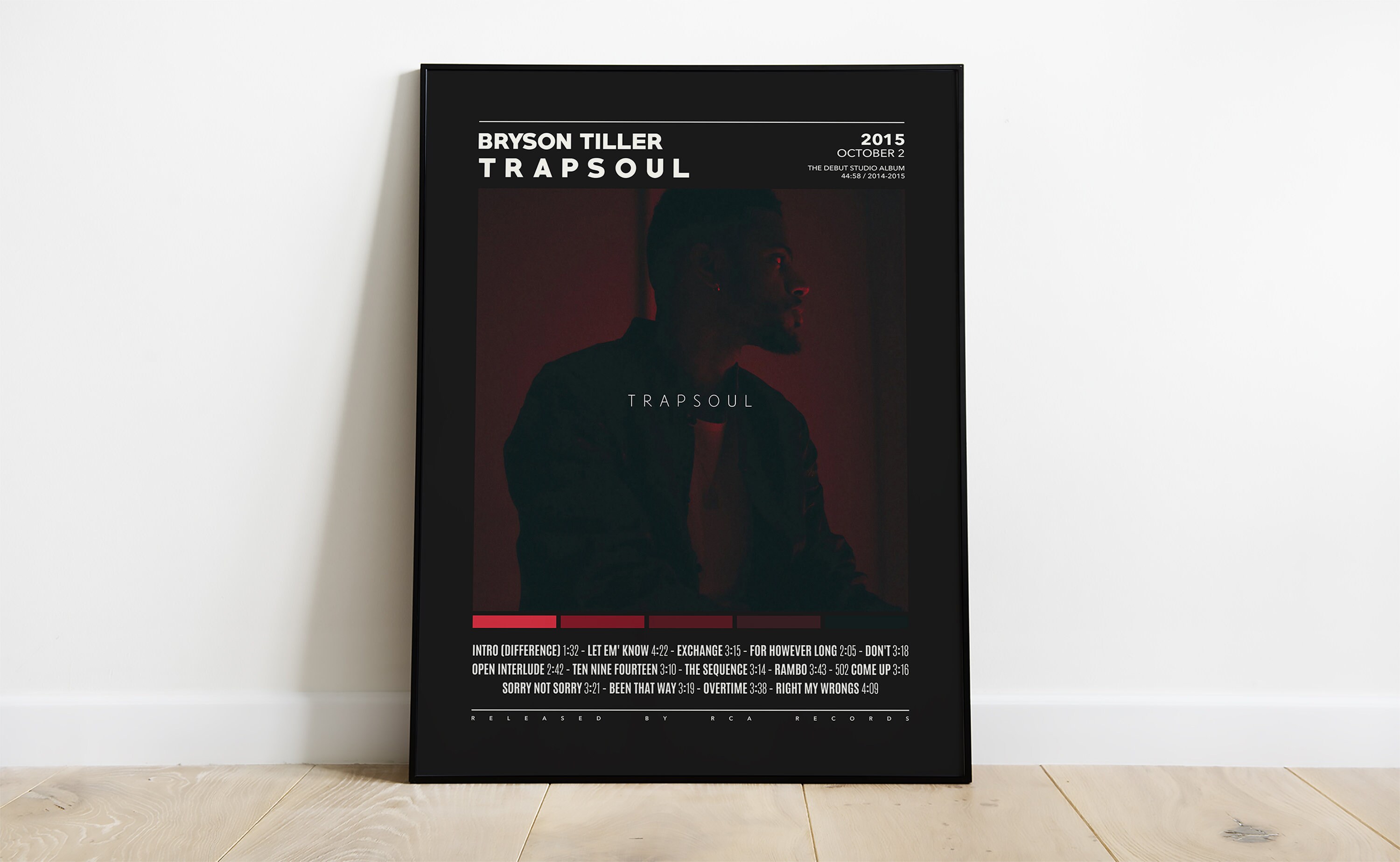 Bryson Tiller Posters / Trapsoul Poster Tracklist Album Cover Etsy