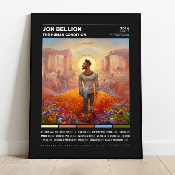 Jon Bellion Posters, The Human Condition Poster Album Cover Poster, Print Wall Art, Custom Poster, Home Decor, Jon Bellion, The Definition