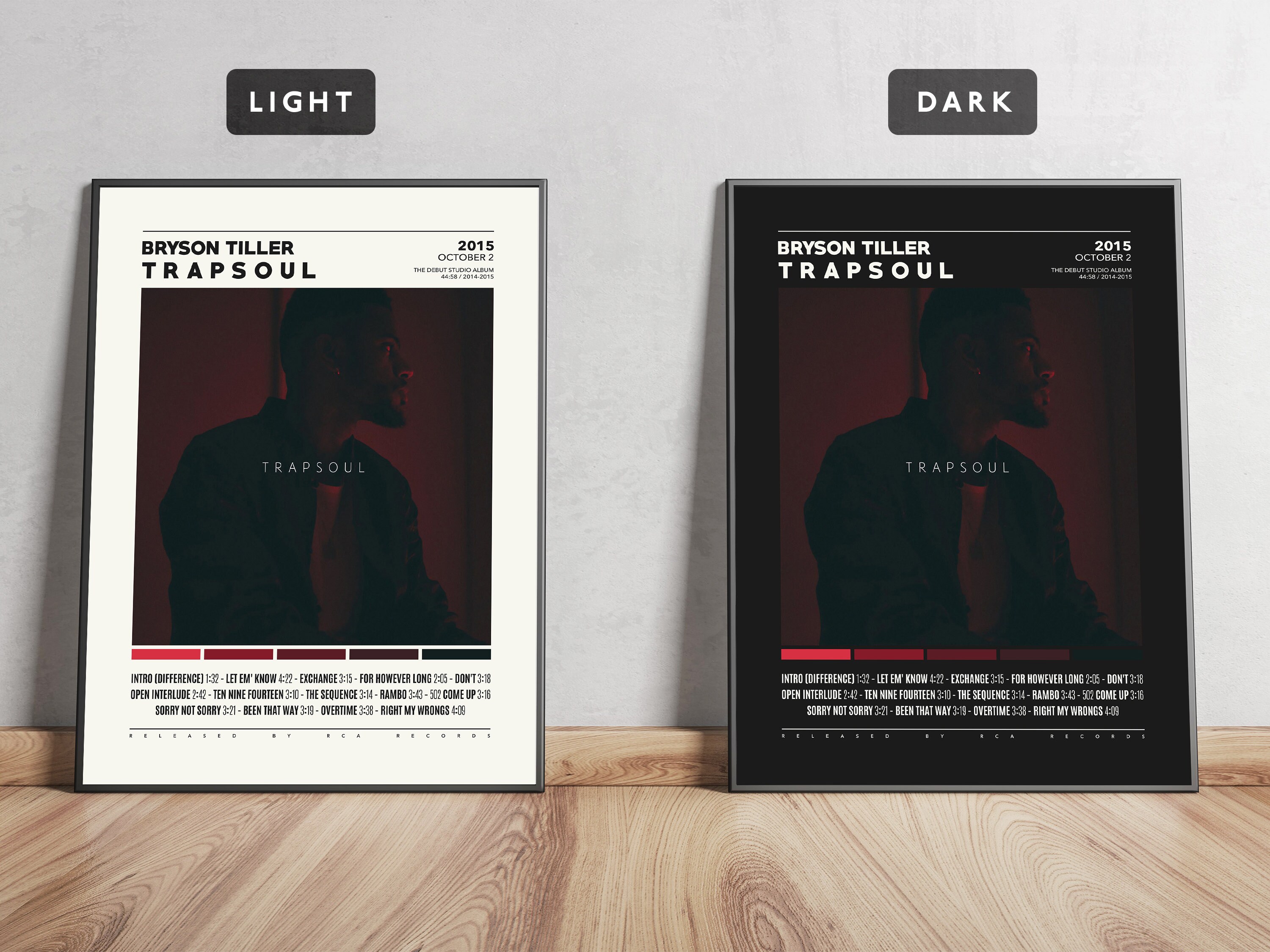Bryson Tiller Posters / Trapsoul Poster Tracklist Album Cover Etsy