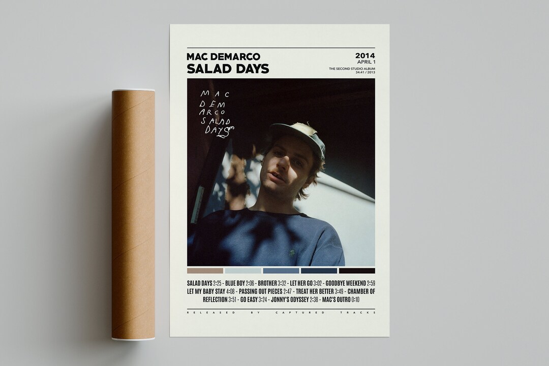 Mac Demarco Posters / Salad Days Poster / Album Cover Poster / Etsy