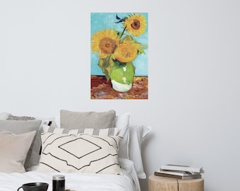 Vincent van Gogh's Vase with Three Sunflowers (1888)