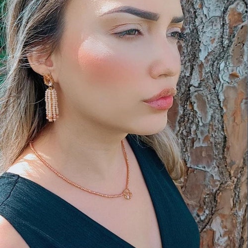 Zirconia Tassel Earrings | 18K Gold Plated Earrings shops With Gemstones | Cubic Zirconia Earrings | Crystal Waterfall Earrings | Fashion Jewelry