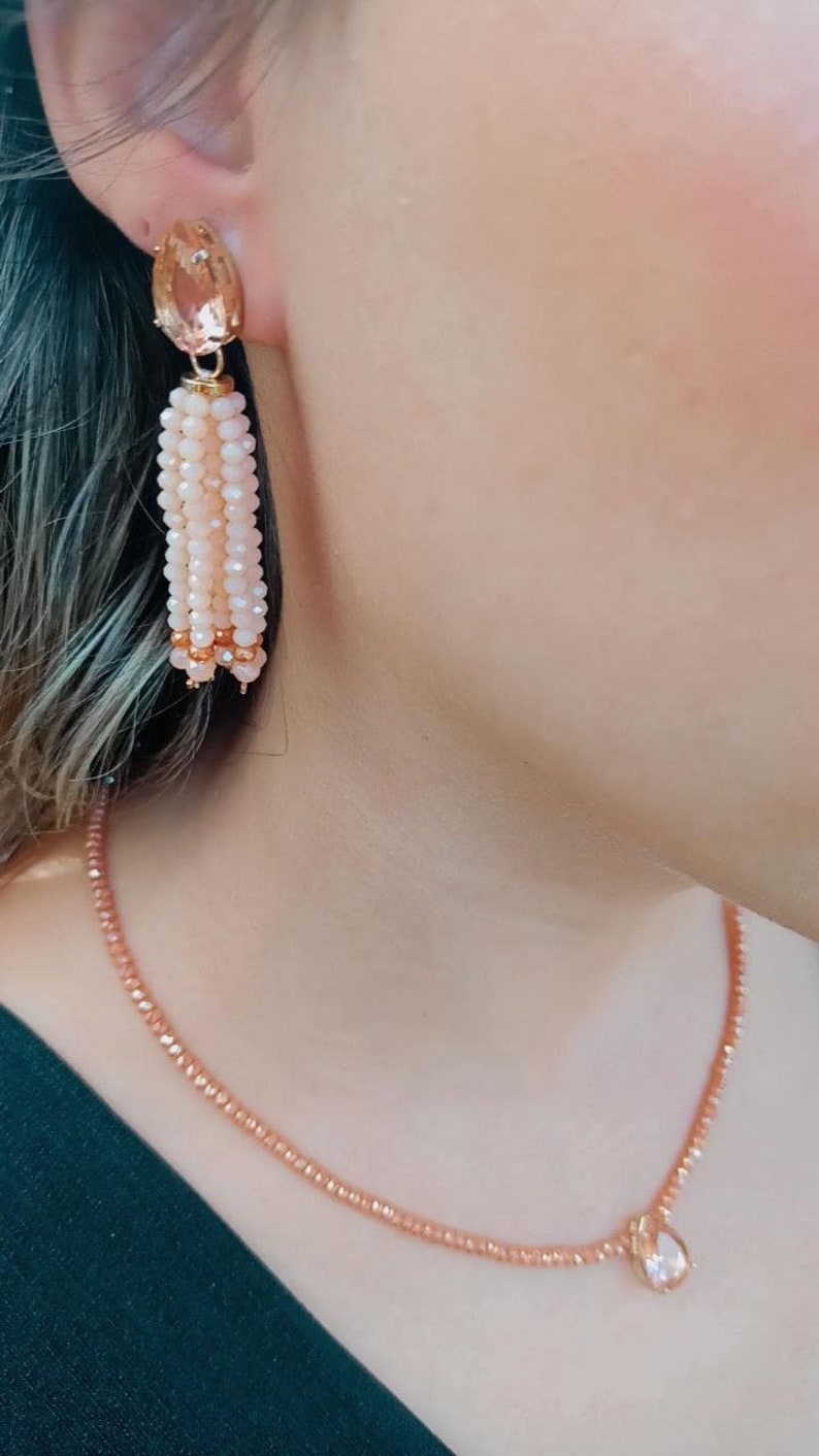 Zirconia Tassel Earrings | 18K Gold Plated Earrings shops With Gemstones | Cubic Zirconia Earrings | Crystal Waterfall Earrings | Fashion Jewelry