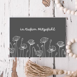 Trauerkarte | In tiefem Mitgefühl | Abschied | Anteilnahme