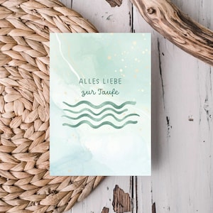 Taufkarte | Alles Liebe zur Taufe | Glückwunschkarte | Grußkarte | Postkarte