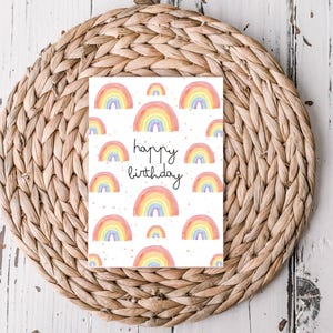 Happy birthday | Regenbogen | Glückwunschkarte | Rainbow