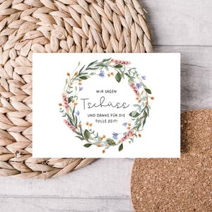 Abschiedskarte Wir sagen Tschüss und danke für die tolle Zeit | Abschied Geschenk | Kollege | Kita | Schule