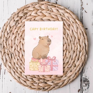 Capy birthday | Capybara | Glückwunschkarte | Geburtstag | Kindergeburtstag | Geschenke