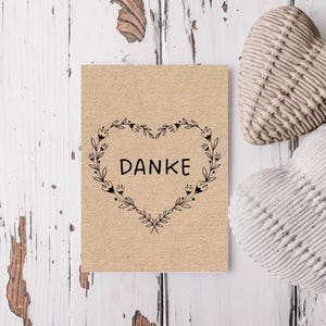 Danke | Danke für alles | Dankeskarte | Postkarte | Grußkarte | Herz