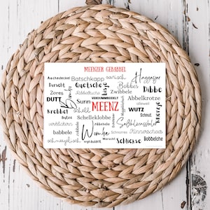Postkarte Mainz A6 Format | Meenz | Meenzer Gebabbel | Mainzer Mundart | Grußkarte | Souvenir