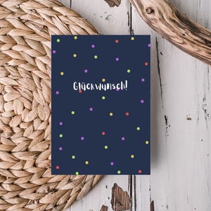 Glückwunsch | Happy birthday | Geburtstagskarte | Postkarte | Grußkarte | Karte zur Prüfung