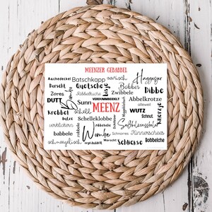 Postkarte Mainz A5 Format | Meenz | Meenzer Gebabbel | Mainzer Mundart | Grußkarte | Souvenir
