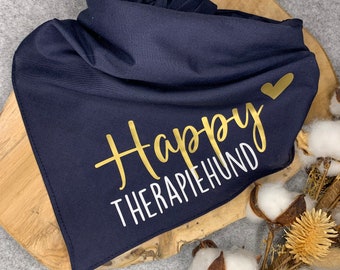 Personalisiertes Hundehalstuch | Therapiehund | Schulhund | Hundename | Dogmom | Hundemensch | Halstuch | bunt