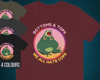 Bottoms & Tops - We All Hate Cops Shirt | ACAB Shirt, Anti Police Shirt, Protest Shirt, LGBT Shirt, Leftist Shirt, Queer Shirt, Gay Shirt