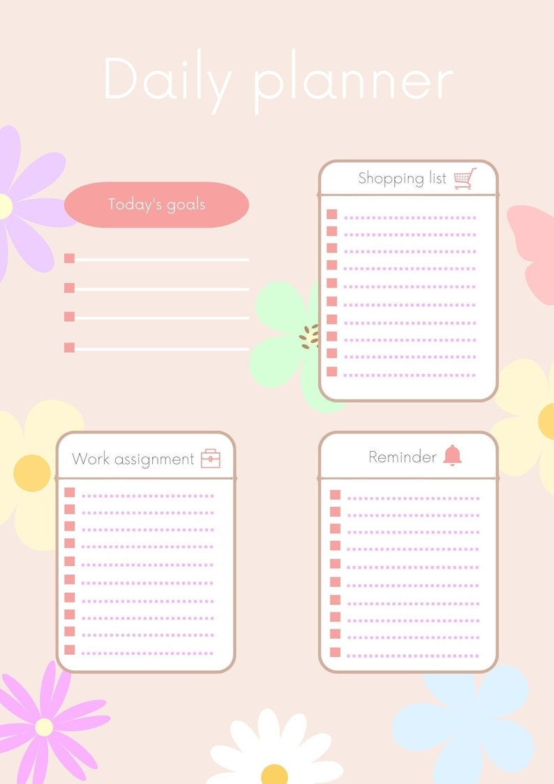 Flowery Digital Planners - Etsy