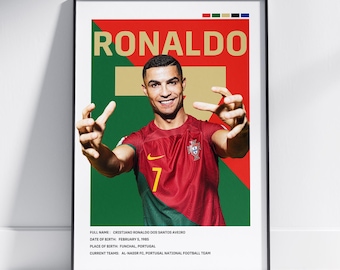 Ronaldo Portugal Poster | National Team Football Art (Digital Download)