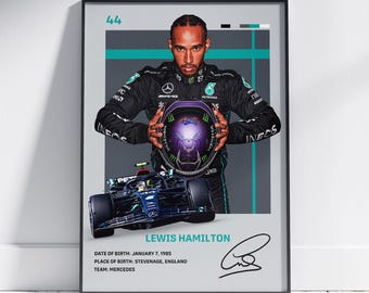 ルイス・ハミルトン F1 2024 (イギリスGP優勝者) - A4 または A3