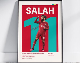 Mohamed Salah Liverpool FC Poster – Modern Football Art (Digital Download)