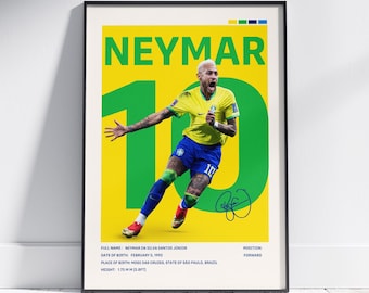ネイマールJrポスター、ブラジルサッカーポスター - Etsy 日本